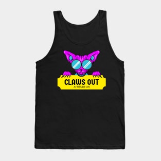 Claws Out Attitude On Cat Funny Tank Top